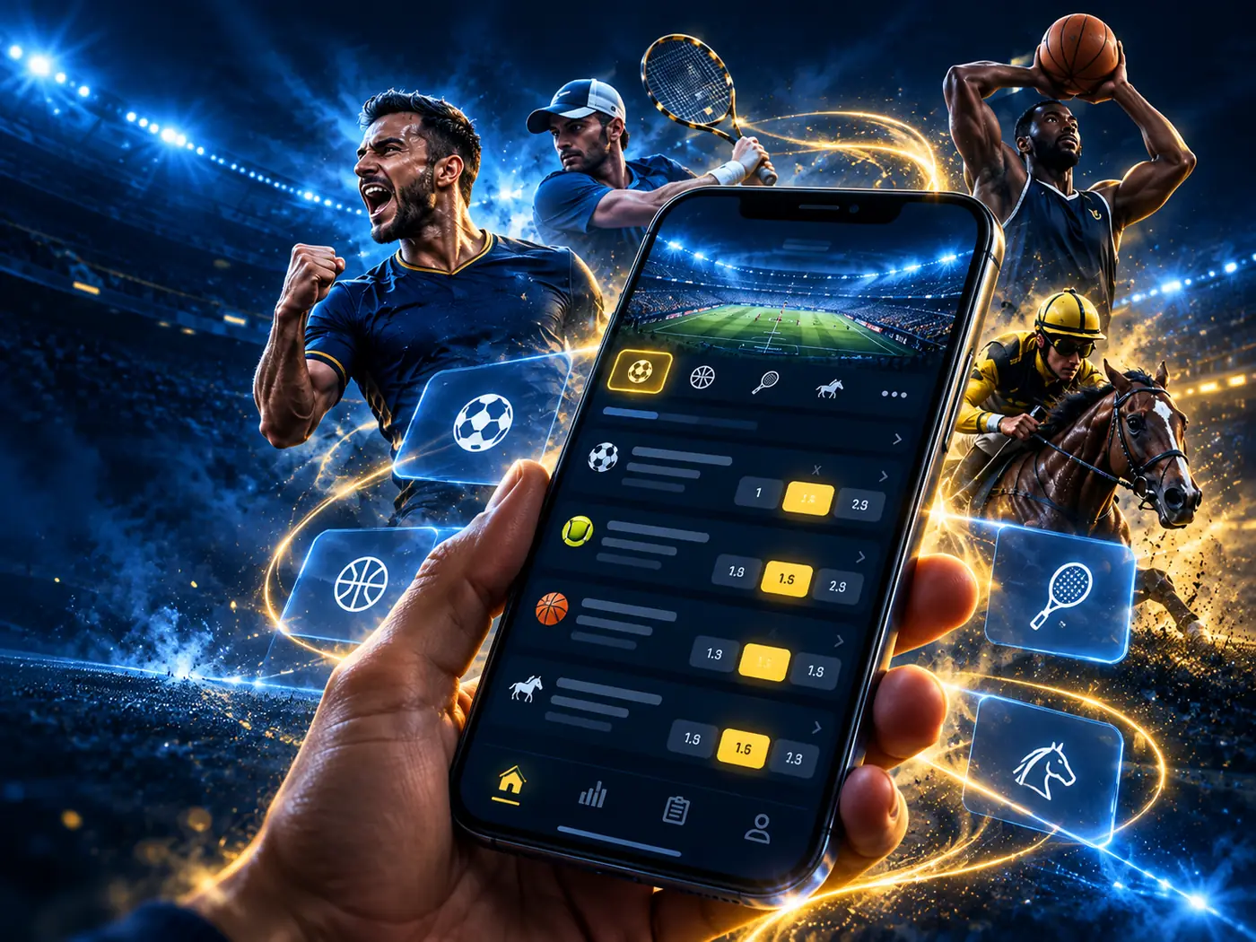Application sportive affichée sur smartphone
